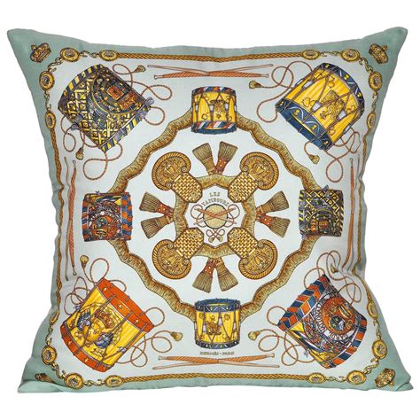 vintage hermes scarf pillows|vintage hermes pillows and throws.